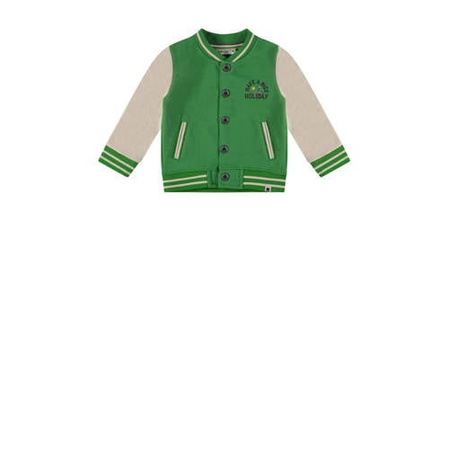 Babyface baby baseball jacket groen/offwhite Jas Jongens Sweat Ronde hals