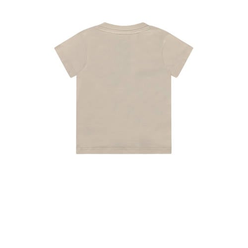 Babyface baby T-shirt met printopdruk ecru Jongens Stretchkatoen Ronde hals 56
