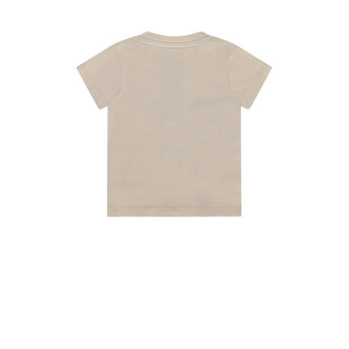 Babyface baby T-shirt met printopdruk ecru Jongens Stretchkatoen Ronde hals 56
