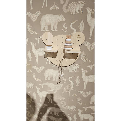 BamBam Friendly plankhouder beer (groot) Accessoire Ecru