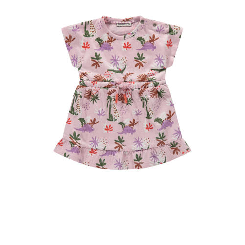 Babyface baby jurk met all over print roze Meisjes Stretchkatoen Ronde hals