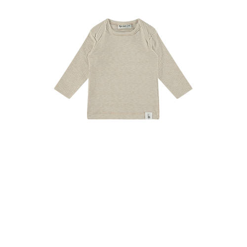 Babyface longsleeve beige Jongens/Meisjes Stretchkatoen Ronde hals Printopdruk