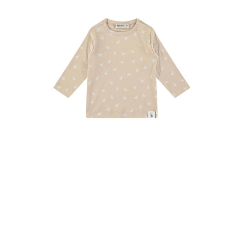 Babyface longsleeve beige Jongens/Meisjes Stretchkatoen Ronde hals All over print