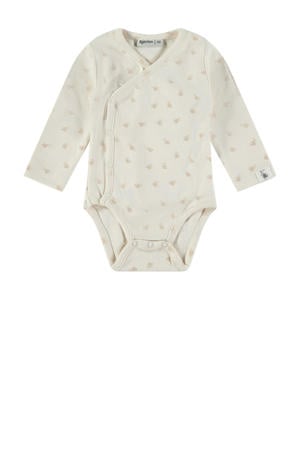 romper met all over print ecru/beige