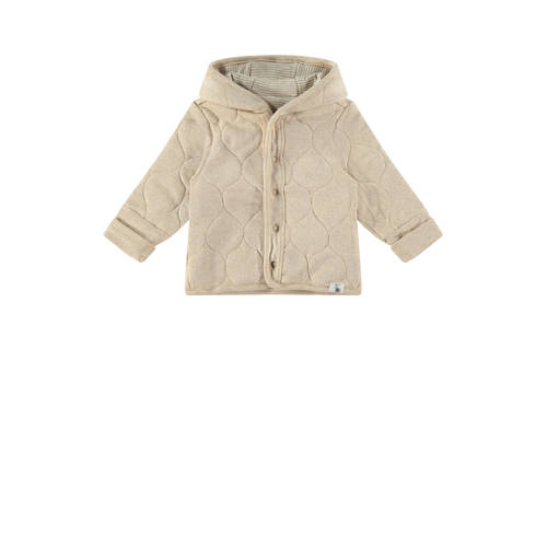 Babyface reversible tussenjas beige Jongens Meisjes Stretchkatoen Capuchon 50