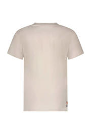 thumbnail: Beige jongens TYGO & vito T-shirt Joël van biologisch katoen met korte mouwen en ronde hals
