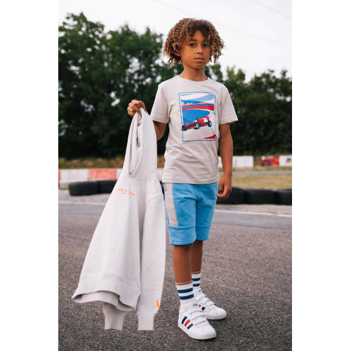 TYGO & vito T-shirt Joël met printopdruk beige Jongens Katoen Ronde hals 92