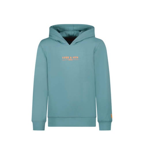TYGO & vito hoodie Hugo met logo aqua blauw Sweater Logo