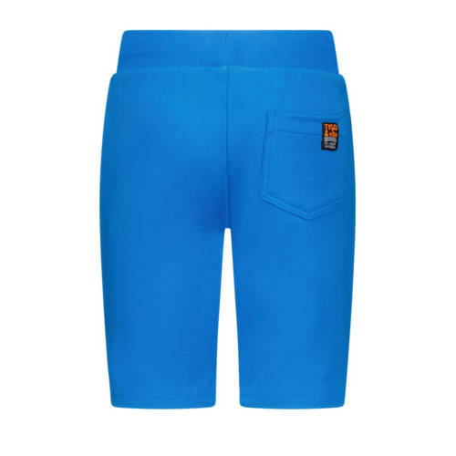 TYGO & vito slim fit sweatshort Bing met zijstreep hardblauw Korte broek Jongens Stretchkatoen 98 104