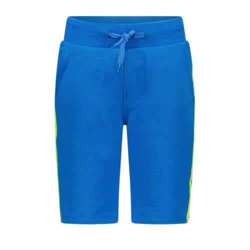 TYGO & vito slim fit sweatshort Bing met zijstreep hardblauw Korte broek Jongens Stretchkatoen