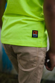 thumbnail: Gele jongens TYGO & vito T-shirt James van polyester met logo dessin, korte mouwen en ronde hals