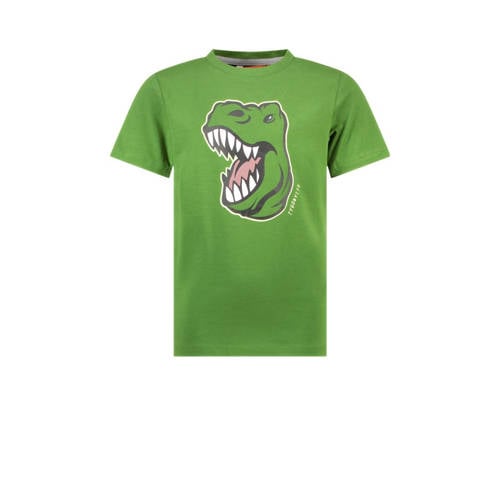 TYGO & vito T-shirt Jaimy met printopdruk tropisch groen Jongens Katoen Ronde hals - 110/116