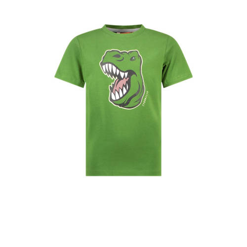 TYGO & vito T-shirt Jaimy met printopdruk tropisch groen Jongens Katoen Ronde hals