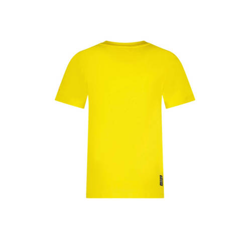 TYGO & vito T-shirt Tijn met printopdruk felgeel Jongens Biologisch katoen Ronde hals 92