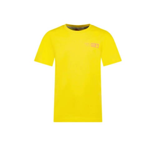 TYGO & vito T-shirt Tijn met printopdruk felgeel Jongens Biologisch katoen Ronde hals