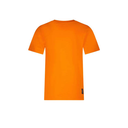 TYGO & vito T-shirt Tijn met printopdruk oranje Jongens Biologisch katoen Ronde hals 92
