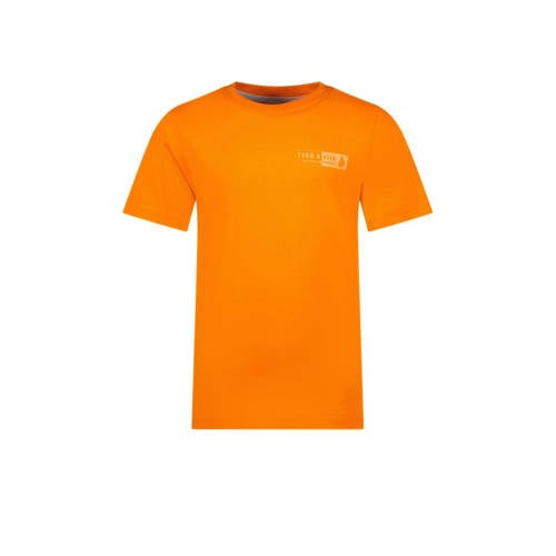 TYGO & vito T-shirt Tijn met printopdruk oranje Jongens Biologisch katoen Ronde hals