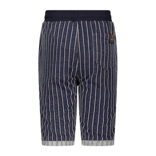 TYGO & vito gestreepte regular fit casual short Billy donkerblauw Korte broek Jongens Katoen 98 104