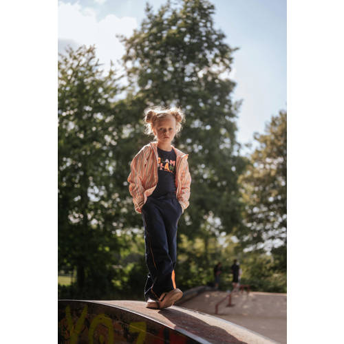 TYGO & vito gestreepte zomerjas Senna roze geel Meisjes Gerecycled polyester Capuchon 92