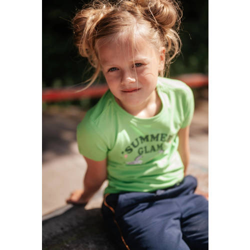 TYGO & vito T-shirt Jayla met tekst felgroen Meisjes Katoen Ronde hals 92