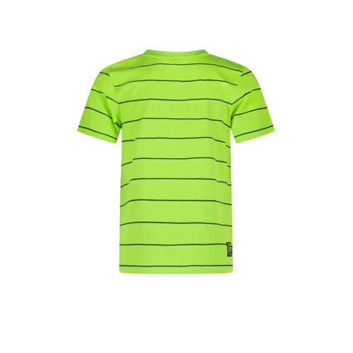 TYGO & vito gestreept T-shirt Jack neongroen Jongens Polyester Ronde hals 92