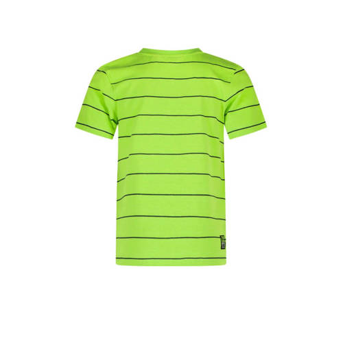 TYGO & vito gestreept T-shirt Jack neongroen Jongens Polyester Ronde hals 92
