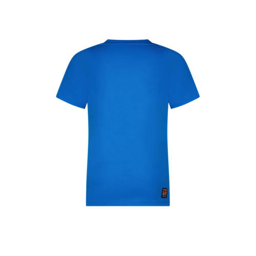 TYGO & vito T-shirt Jaimy met printopdruk hardblauw Jongens Katoen Ronde hals 134 140
