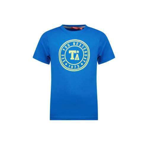 TYGO & vito T-shirt Jaimy met printopdruk hardblauw Jongens Katoen Ronde hals - 110/116
