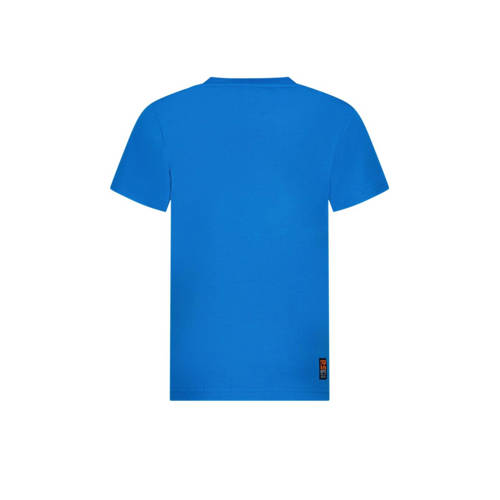 TYGO & vito T-shirt Wessel met contrastbies hardblauw Jongens Stretchkatoen Ronde hals 146 152