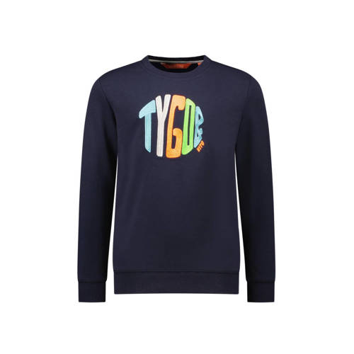 TYGO & vito sweater Sem met logo donkerblauw/multi Logo - 110/116