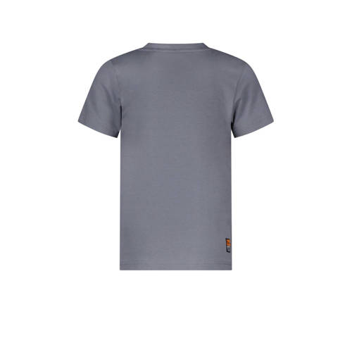 TYGO & vito T-shirt Wessel met printopdruk staalgrijs Jongens Biologisch katoen Ronde hals 92