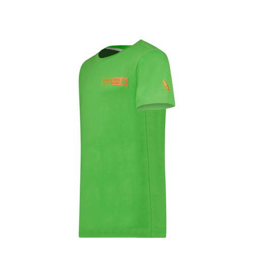 TYGO & vito T-shirt Tijn met printopdruk neongroen Jongens Katoen Ronde hals 92