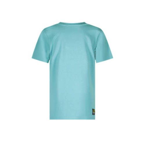 TYGO & vito T-shirt Toby met printopdruk aquablauw Jongens Polyester Ronde hals 92