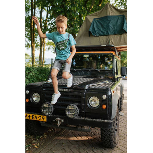 TYGO & vito T-shirt Toby met printopdruk aquablauw Jongens Polyester Ronde hals 92