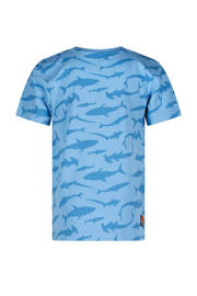 thumbnail: Blauwe jongens TYGO & vito T-shirt Thijs van biologisch katoen met korte mouwen en ronde hals