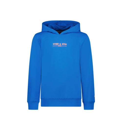 TYGO & vito hoodie Hugo met logo felblauw Sweater Logo