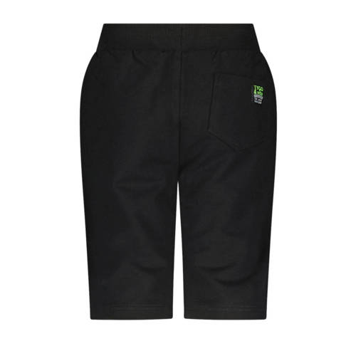 TYGO & vito regular fit sweatshort Bing met zijstreep zwart neongroen Korte broek 110 116