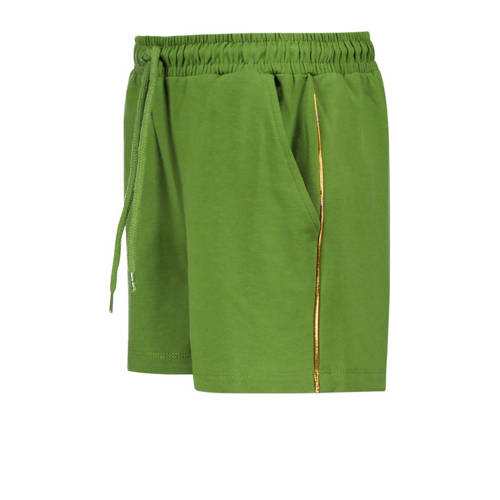 TYGO & vito regular fit casual short Peggy met zijstreep olijfgroen Korte broek Meisjes Katoen 92