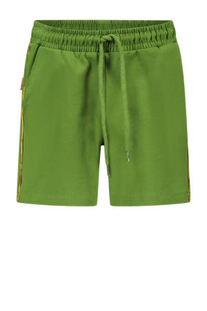 regular fit casual short Peggy met zijstreep olijfgroen