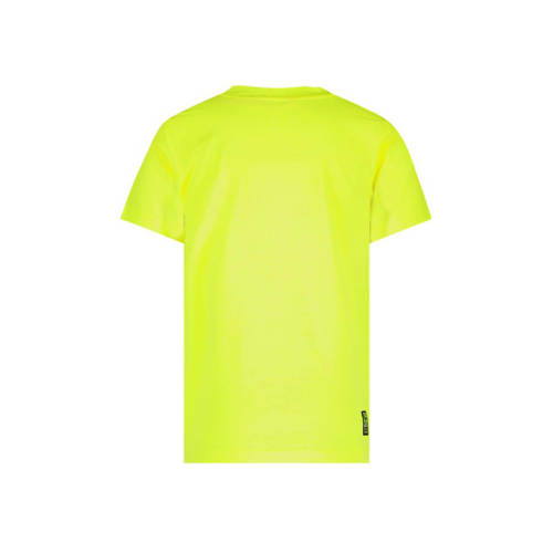 TYGO & vito T-shirt James met printopdruk neongeel Jongens Katoen Ronde hals 92
