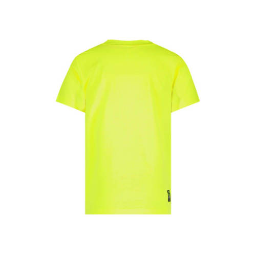 TYGO & vito T-shirt James met printopdruk neongeel Jongens Biologisch katoen Ronde hals 92