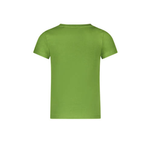 TYGO & vito T-shirt Jill met tekst en borduursels olijfgroen Meisjes Katoen Ronde hals 92