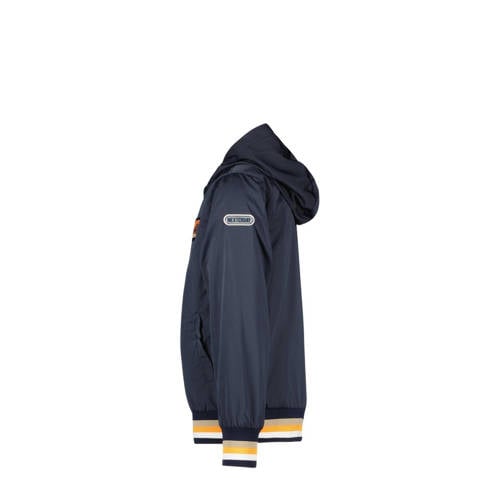 TYGO & vito zomerjas Jennoah met logo donkerblauw oranje Jongens Polyester Capuchon 92