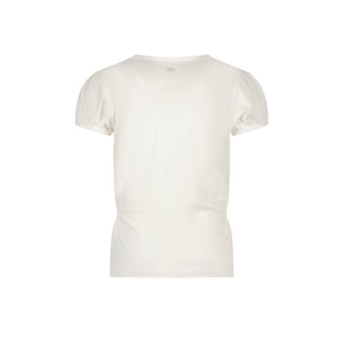 Le Chic T-shirt NOMS met printopdruk wit Meisjes Katoen Ronde hals Printopdruk 98