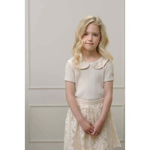 Le Chic kanten rok TRUTHY met kant bruin 98 | Rok van