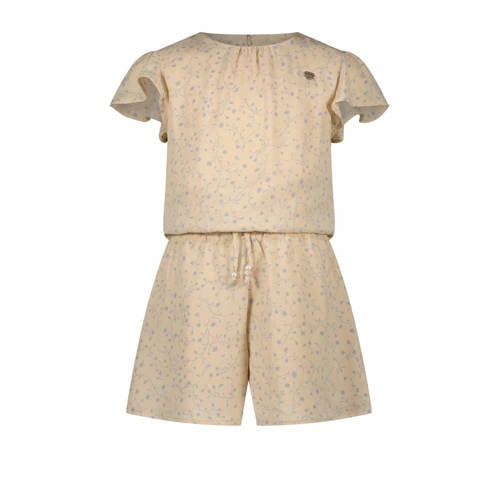 Le Chic jumpsuit KOBUS met all over print beige/lichtblauw Meisjes Gerecycled polyester Ronde hals