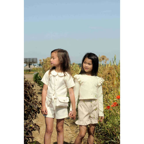 Le Chic regular fit casual short DUTTI offwhite Korte broek Ecru Meisjes Polyester 98