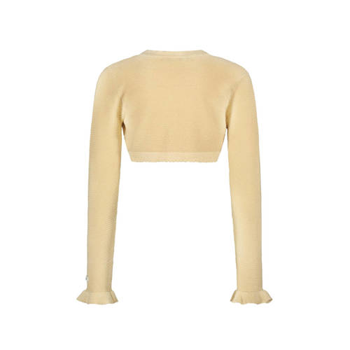 Le Chic bolero OMARA goud Vest Meisjes Katoen Openvallende hals Effen 98 104