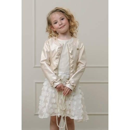 Le Chic A-lijn jurk SYMPHONICA wit Meisjes Polyester Ronde hals 98