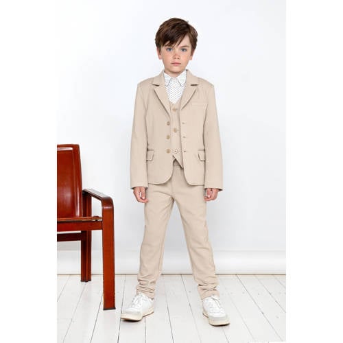 Le Chic Garcon regular fit broek DONKIR ecru Jongens Katoen Effen 104